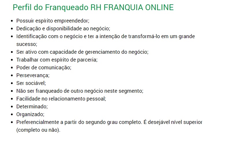 rh franquia